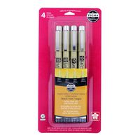 Sakura Pigma 50047 Micron Blister Card Ink Pen Set, Black/Sepia, 003/005 Black/Sepia 4CT