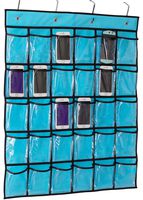 Kimbora Classroom Pocket Chart for Teacher Cell Phones Holder Door Hanging Calculator Organizer, 30 Clear Pockets