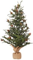 Vickerman Carmel Colored Pine Tree with Pine Cones and 684 Tips with Burlap Base, 30-Inch Xmas Tree
