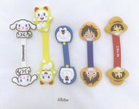 Efnine Cute Character Cord Organizer Headset Headphone Earphone Wrap Winder/ Cord Manager/ Cable Winder (Japanese Animation Characters 5ea)
