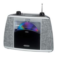 Jensen CD-565SL Black/Silver Sport Handle CD Bluetooth Boombox Portable Bluetooth Music System with CD Player +CD-R/RW & FM Radio with Aux-in & Headphone Jack Line-in