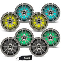 Infinity Marine Bundle - Four Pairs of Infinity 822MLT Marine 8 Inch RGB LED Coaxial Speakers - Titanium