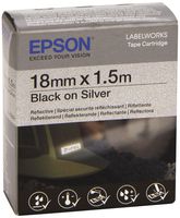 Epson LC-5SBR1 - Reflective tape - black/silver - Roll (1.8 cm x 1.5 m) - 1 roll(s) - for LabelWorks LW-400, LW-400VP, LW-700, LW-900P
