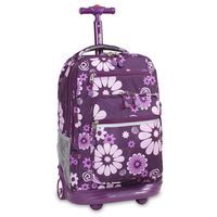J World New York Sundance Rolling Backpack, Purple Flower, One Size