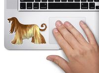 Dog afghan hound 4x2.8 inches sticker decal die cut vinyl - Made and Shipped in USA