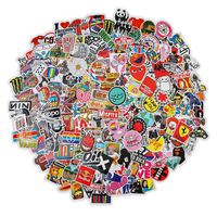 Skateboard Stickers(100-500Pcs/Pack) Laptop Vinyl Stickers for Waterbottle,Snowboard,Luggage,Motorcycle,iPhone,MacBook,Wall,Party Supplie(200Pcs)