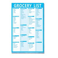 90 Pages Grocery Shopping Weekly Planner List Note Pad with Magnet Mountings (6" x 9")