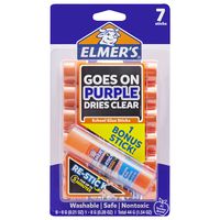 Elmer's Disappearing Purple Glue Sticks with Bonus Re-Stick Glue Stick, 6 + 1 Pack