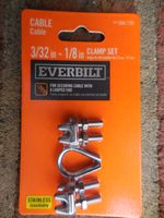 3/32 in - 1/8 in Cable clamp set w/thimble (stainless)