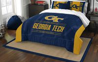 Officially Licensed NCAA Georgia Tech Yellow Jackets Modern Take Full/Queen Comforter and 2 Sham Set