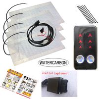 Carbon Fiber far Infrared 12V UniversalLED3 Arrowhead 3 Gear Square Switch Double Seat Seat Heating Pad Car Heated Seats Cushion Cover Office Warmer Chair Cover