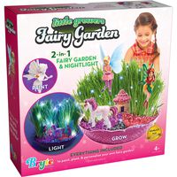 Little Growers Fairy Garden Craft Kit with Enchanted Unicorn and Light-Up Fairy Lights - Paint, Plant and Grow Your Very Own Fairy Garden Arts and Crafts Kit - For Kids all Ages Both Girls and Boys