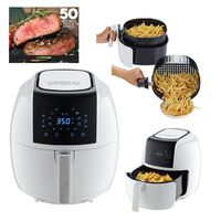 GoWISE USA GW22735 XL 8-in-1 Digital Air Fryer with Recipe Book, 5.8-Qt, White