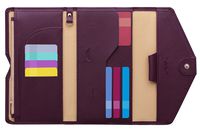 Zoppen Mulit-purpose Rfid Blocking Travel Passport Wallet (Ver.4) Tri-fold Document Organizer Holder, Wine Red/Burgundy