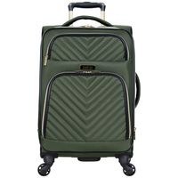 Kenneth Cole Reaction Women's Chelsea Collection 20" Chevron Quilted Softside Expandable 4-Wheel Spinner Carry-On Suitcase, Olive
