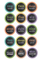 Belly Banter Baby Monthly Chalkboard Stickers for Girls and Boys - Baby by Month Growth Stickers for Clothing and Baby Scrapbook Keepsakes Stickers - Great Baby Shower Gift and Baby Room Stickers