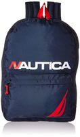 Nautica Men's Horizontal Zip Polyester Backpack With Padded Laptop Sleeve, Navy), One Size