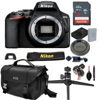 Nikon D3500 DSLR Camera Body (No Lens)+ 32GB Card, Tripod,Case and More (13pc Bundle)