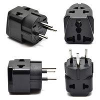 OREI 2 in 1 USA to Israel Travel Adapter Plug (Type H) - 4 Pack, Black