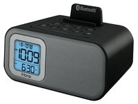 iHome IBT22BC Bluetooth Bedside Dual Alarm Clock with USB Charging and Line-In (Black)