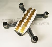 DJI Spark Racing Stripes Graphic Wrap Skin Decal (Gold)