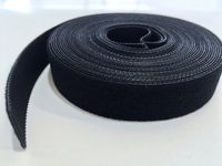AIRNIX 3/4 in x 20 ft Black Nylon Cable Tie Roll, Double Sided Hook & Loop