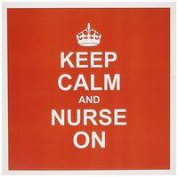 Keep Calm and Nurse on - Red carry on nursing - gifts - Greeting Card, 6 x 6 inches, single (gc_157745_5)