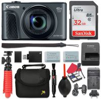 Canon PowerShot SX730 Digital Camera 40x Zoom Lens + 32GB SD + Spare Battery + Complete Accessory Bundle