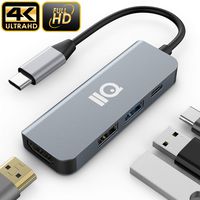 Updated 2019 Version USB C Hub, 4-in-1 USB C Adapter with 4K USB C to HDMI, USB 3.0 and 2.0 Ports, for MacBook Pro 2016/2017/2018, ChromeBook, XPS, and More