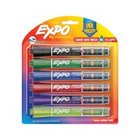 EXPO Dry Erase Markers with Ink Indicator, Chisel Tip, Assorted Colors, 6 Pack
