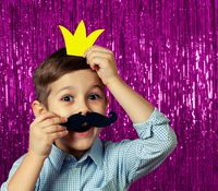 Magenta Hot Pink Foil Fringe Metallic Curtains 3 x 8 Tinsel Pack of 2 Photo Booth Props for Birthday Bachelorette Wedding Engagement Baby Shower Graduation Retirement Party Decorations