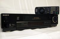 Sony SLV-M91HF HiFi Stereo Video Cassette Recorder Player VCR VHS Tape Play Back Cable Tuner 19 Micron Head Adaptive Picture Control Flying Erase Head Reality Regenerator Smartfile