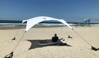 Neso Tents Grande Beach Tent, 7ft Tall, 9 x 9ft, Reinforced Corners and Cooler Pocket(White)