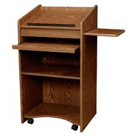 Oklahoma Sound Aristocrat Floor Lectern, Medium Oak