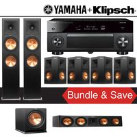 Klipsch RP-280F 7.1-Ch Reference Premiere Home Theater System with Yamaha AVENTAGE RX-A2070BL 9.2-Channel Network AV Receiver