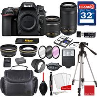Nikon D7500 DX-Format Digital SLR w/AF-P DX NIKKOR 18-55mm f/3.5-5.6G VR Lens & AF-P DX 70-300mm f/4.5-6.3G ED Lens + Professional Accessory Bundle