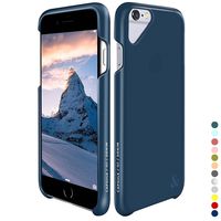 AMBER & ASH Ultra Slim Case Compatible with iPhone 6 & iPhone 6s (4.7 inch), 2-Layer Protection Anti-Shock Anti-Slip Semi-Transparent Case (2014-2015) [Denim Navy Blue]
