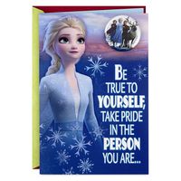Hallmark Disney Christmas Card for Kid (Removable Frozen Pin)
