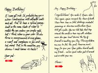 Quiplip Handwritten Yours Truly Birthday Cards, 6-Pack (YT06086PCK)