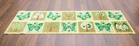 Floortex Doortex Printed Long Sun Room Runner, Rectangular, Green Trees Design, 20" x 55" (FR4SR2055TG)
