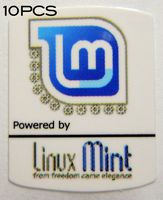 Linux 10 Pieces of Powered Mint Sticker 19 x 24mm [513x10]