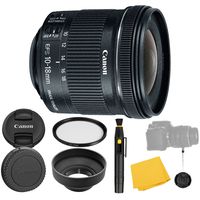 Canon EF-S 10-18mm f/4.5-5.6 IS STM Lens + UV Filter + Collapsible Rubber Lens Hood + Lens Cleaning Pen + Lens Cap Keeper + Cleaning Cloth - 10-18mm STM: Stepper Motor Lens - International Version