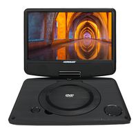 Koramzi Portable 9" Swivel DVD Player with Rechargeable Battery / USB / AV Out / Headphone Jack / Remote Control/ AC-DC Power Adaptor/ Multi-Region DVD Format- PDVD-900