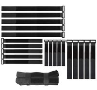 Ceeyali 70 Pack Black Wire Management Fastening Cable Ties Cable Straps for Wire Organizer (50 Pack 18cm + 5 Pack 15cm + 5 Pack 20cm + 5 Pack 25cm + 5 Pack 30cm)