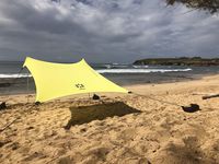 Neso Tents Beach Tent with Sand Anchor, Portable Canopy Sunshade - 7' x 7' - Patented Reinforced Corners(Lemon)