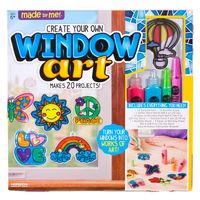 Made By Me Create Your Own Window Art by Horizon Group USA, Paint Your Own Suncatchers. Kit Includes 12 Pre-Printed Suncatchers + DIY Acetate Sheet, Window Paint, Suction Cups, & More, Assorted Colors