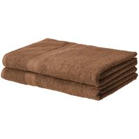 AmazonBasics Fade-Resistant Cotton Bath Sheet Towel - Pack of 2, Acorn Brown