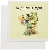 3dRose 1900 Cover Of French Magazine - Greeting Cards, 6 x 6 inches, set of 12 (gc_123261_2)