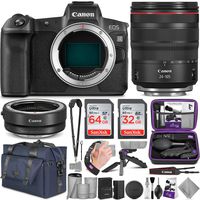 Canon EOS R Mirrorless Digital Camera and Canon RF 24-105mm Lens + Canon EF-EOS R Mount Adapter with Altura Photo Complete Accessory and Travel Bundle