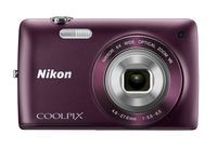 Nikon COOLPIX S4300 16 MP Digital Camera with 6x Zoom NIKKOR Glass Lens and 3-inch Touchscreen LCD (Plum)